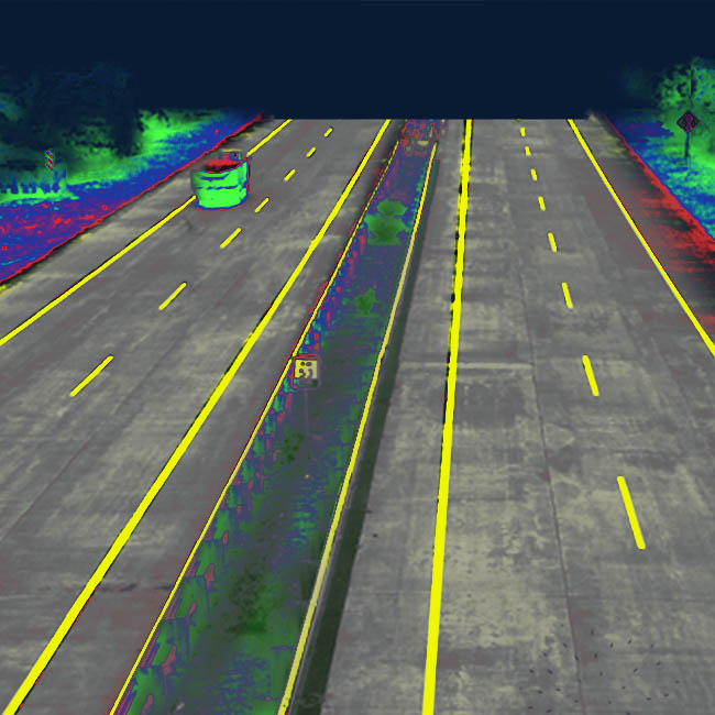 Lidar polyline annotation for autonomous vehicles to detect street lanes across roads on cities and highways.