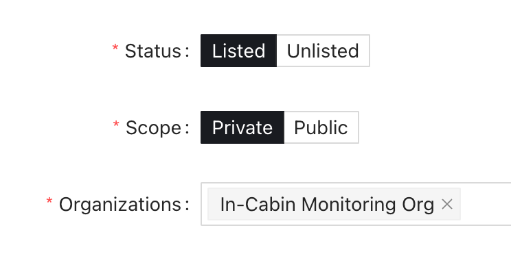 In cabin monitoring status