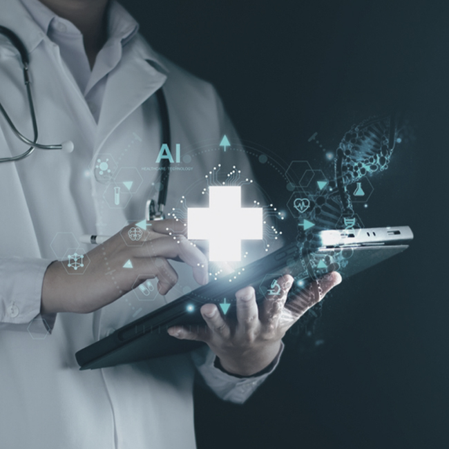 doctor on a tablet