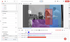 Medical data labeling for teleoperation and remote patient monitoring AI with healthcare staff annotations