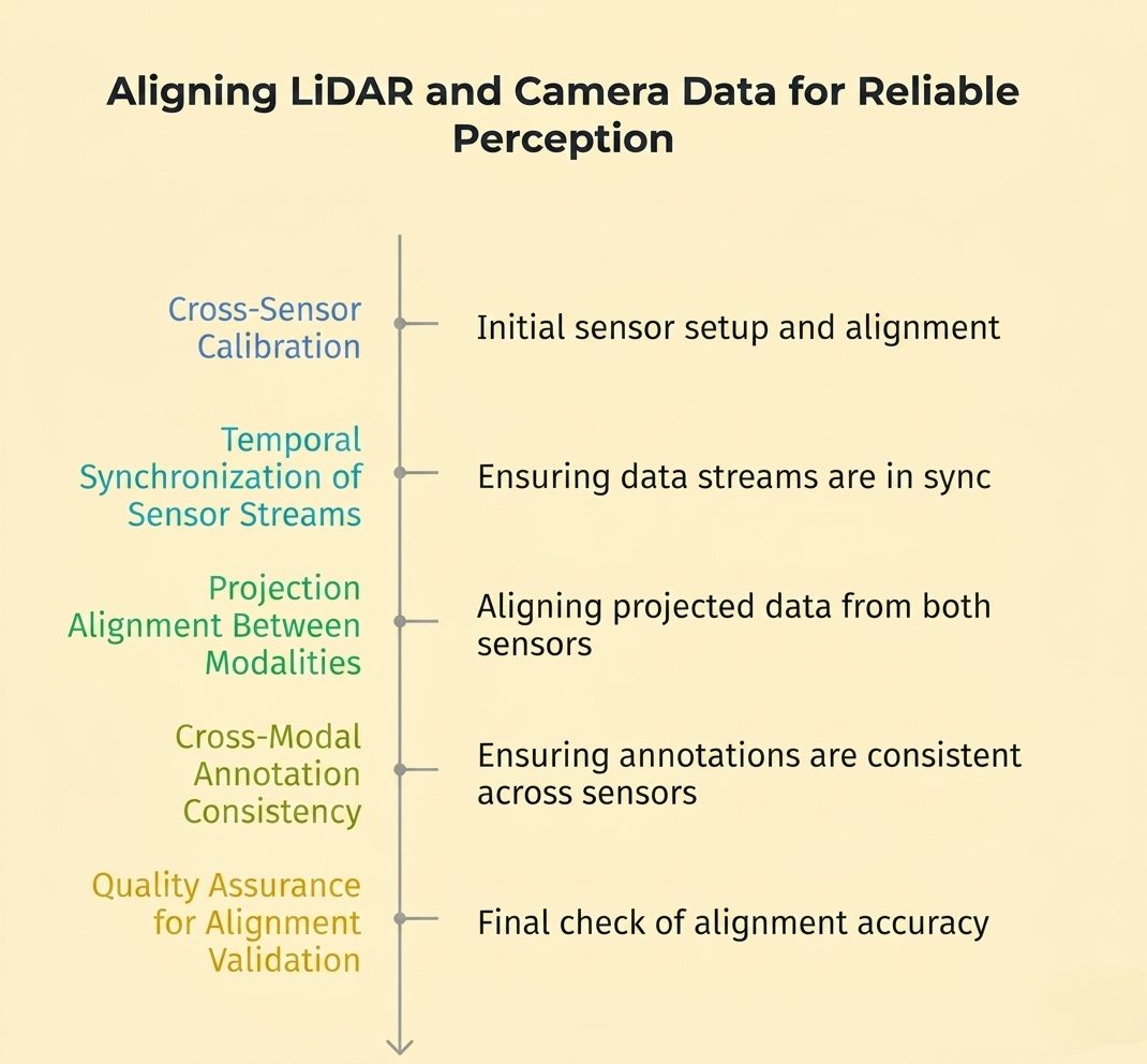 Workflow to align LiDAR and camera data for reliable sensor fusion