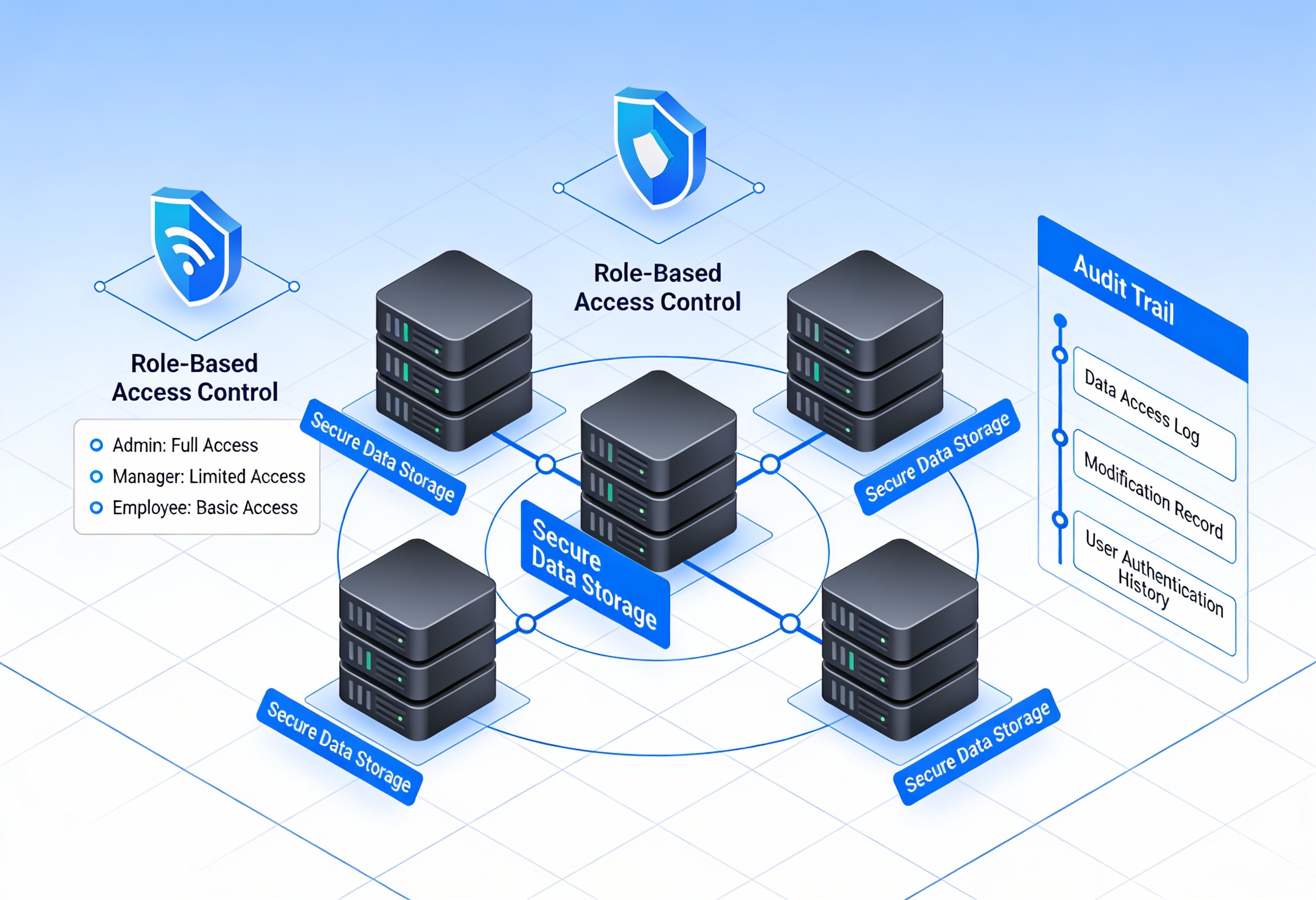 Enterprise data environment with role-based access control and audit logging