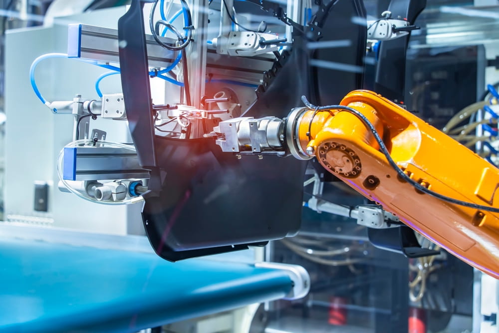 Industrial machine and factory robot arm