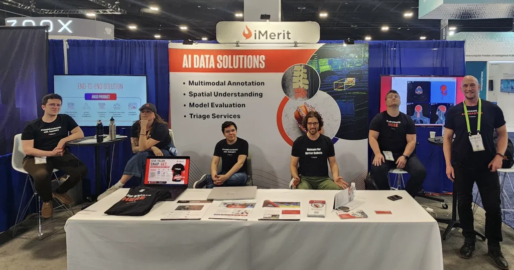 The iMerit team demos Ango Hub at CVPR