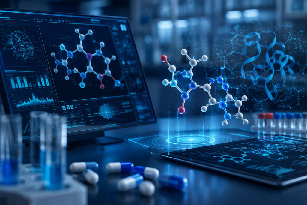 AI-powered molecular drug discovery with digital analysis & pharmaceutical data.