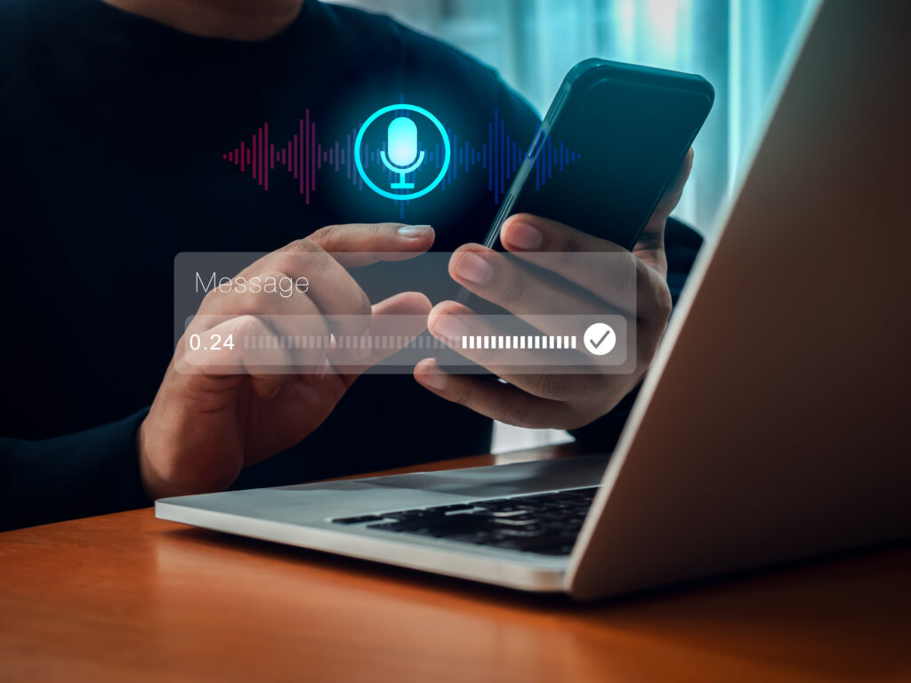 Voice AI analyzing speech timing and turn-taking during a conversation.