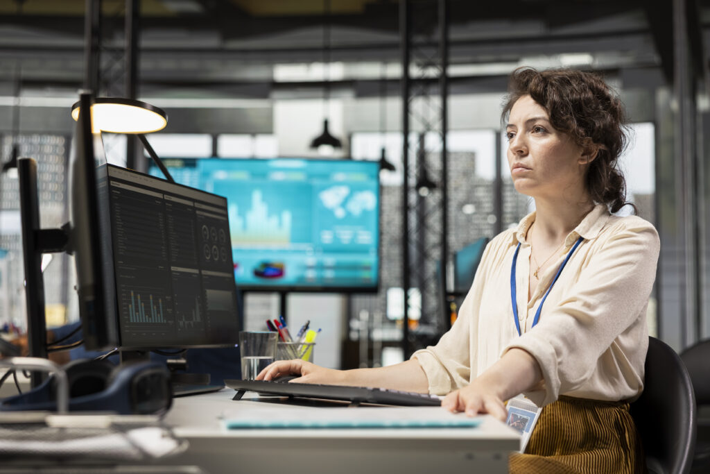 Expert reviewing data as part of an AI annotation workflow