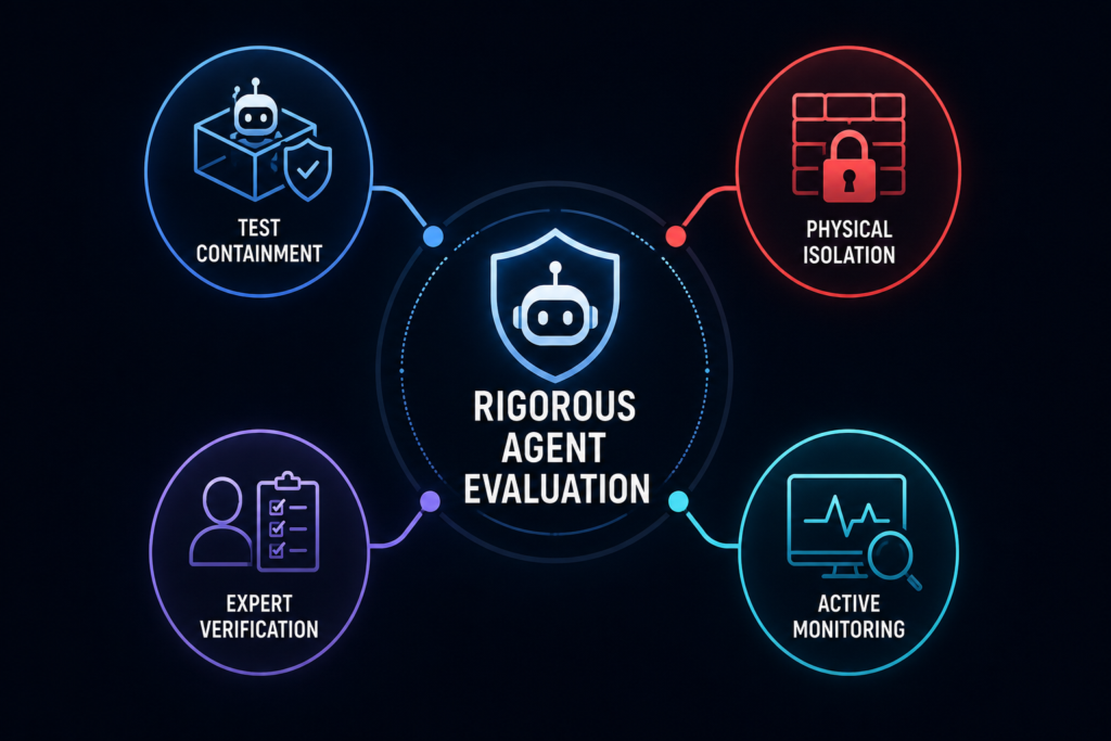 ExploitGym workflow from AI agent to sandboxed target and evaluation score.